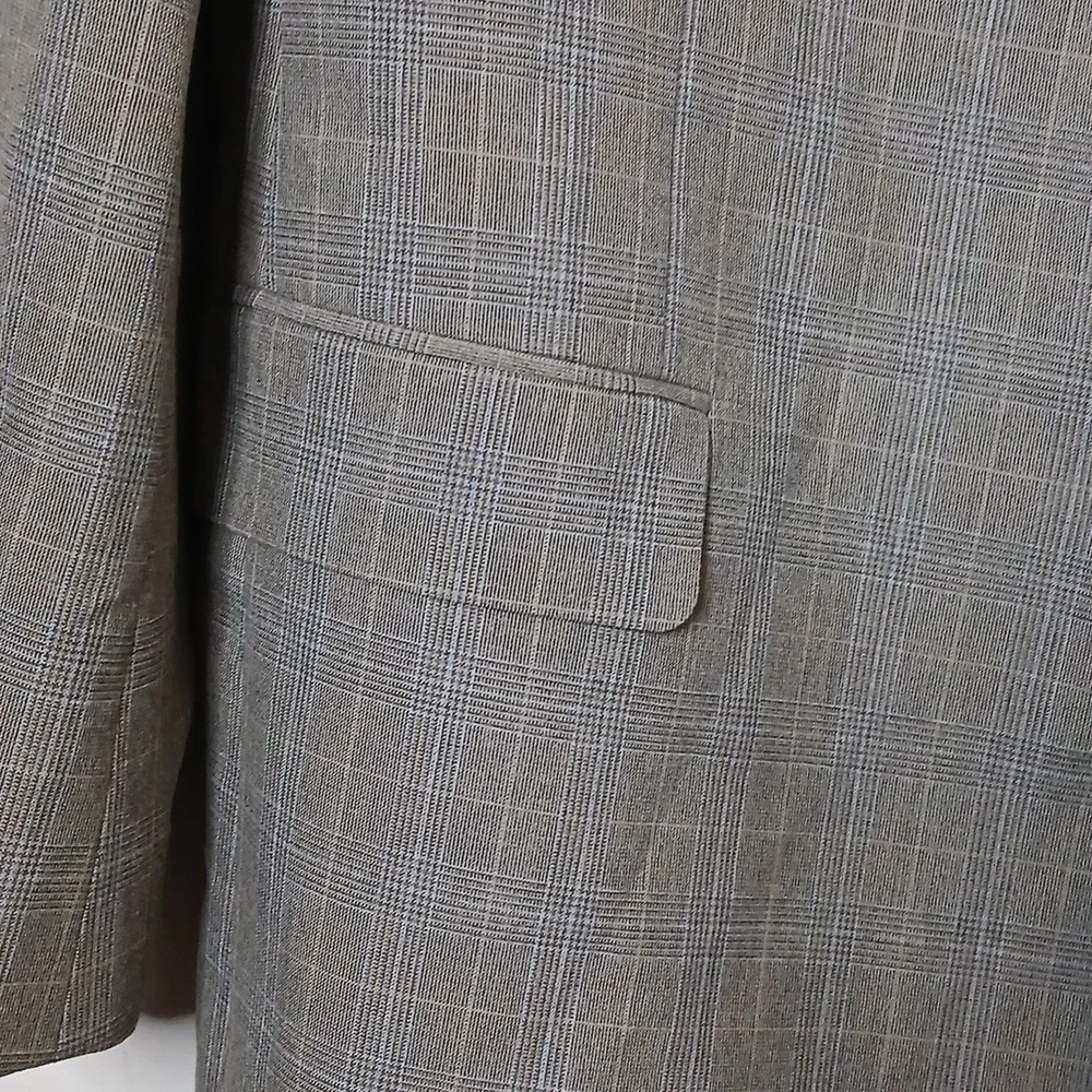 Haggar Mens Plaid‎ Coat Blazer Size 46L